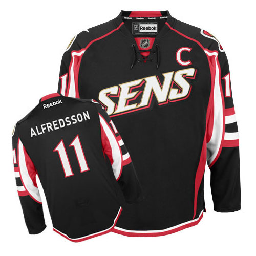 Discount Ottawa Senators 11 Daniel Alfredsson Black Home NHL Hockey Jersey